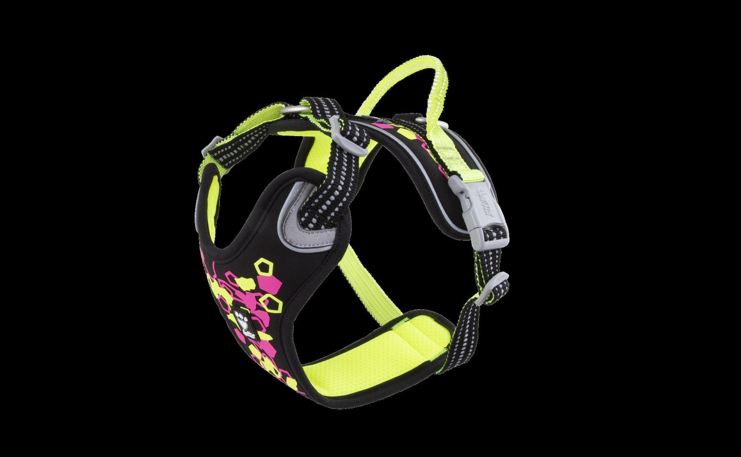 Weekend Warrior Neon reflective dog harness